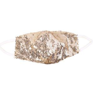NEW Reusable Holiday Gold Sequin Face Mask